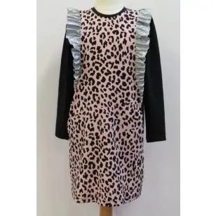 Pigekjole med flæse i sølv syet efter Minikrea 50025 - Inspiration