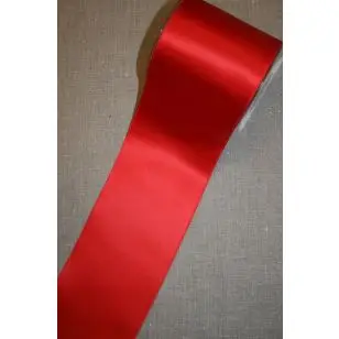 Satinbånd rød 100 mm - Silkebånd/ Satinbånd