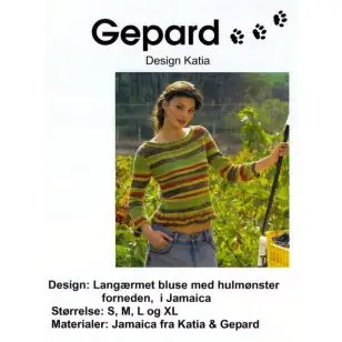 Gepard mønster Bluse m/hulmønster i Jamaica - Strikopskrifter 50%