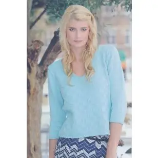 1627 Bluse m/tern mønster - Pind 3-3½