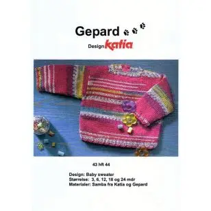 Gepard mønster Baby sweater - Strikopskrifter 50%