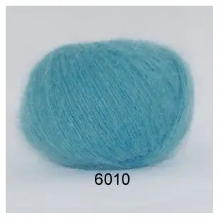 Hjerte Light Mohair fv. 6010 i støvet lys turkis - P: 5-6 - Hjerte Light Mohair
