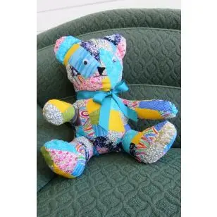 Bamse syet i crazy patchwork - Inspiration