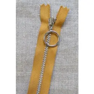 30 cm. lynlås 4 mm aluminium fast med ring i carry - Lynlåse