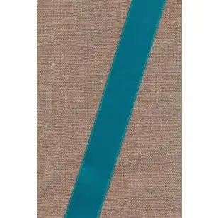 Satinbånd petrol 25 mm. - Silkebånd/ Satinbånd