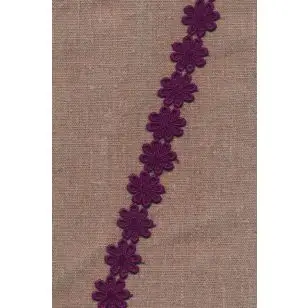 Spartel - Bånd med Marguerit i vinrød - Div. bånd