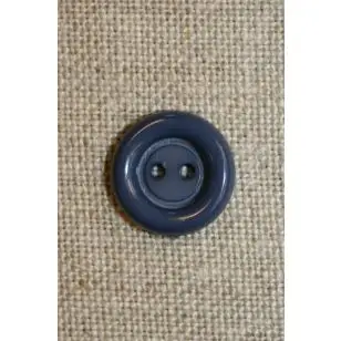 Grå/blå 2-huls knap 12 mm. - Tilbud knapper