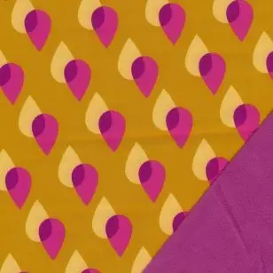 Softshell med dråbe i carry og cerisse - Softshell