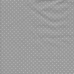 Bomuld med små prikker i lysegrå og hvid - Div mønstret bomuld