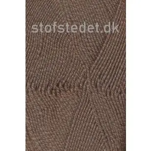 Lana Cotton 212- Uld-bomuld i meleret mørkebrun - P: 3-3½ - Lana 212 Uld/Bomuld