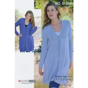 313069 Lang trøje - Pind 4-4½