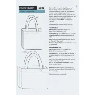 Onion 6028  Bags - Snitmønstre Onion til voksne