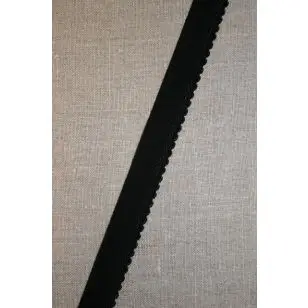 Elastik med buet kant, sort - Elastik og kantelastik