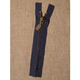 14 cm.lynlås i støvet blå oxyderet - Tilbud lynlåse