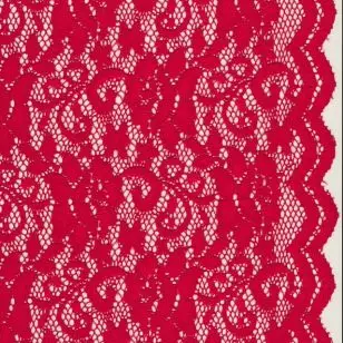 Strækblonde med buet kant i rød - Strækblonder