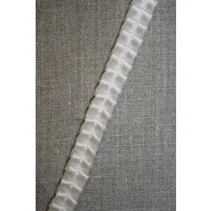 Satin-bånd med læg, creme-off-white - Diverse blankt bånd