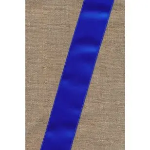 Satinbånd koboltblå 40 mm. - Silkebånd/ Satinbånd