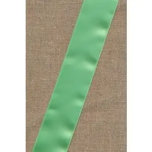 Satinbånd lysegrøn 40 mm. - Silkebånd/ Satinbånd