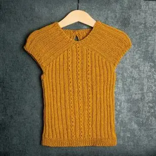 Uldklumpers strikkeopskrift - Yndlingsvest Str. 0 mdr-2 år - Strikkeopskrift Uldklumper