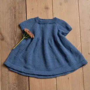 Uldklumpers strikkeopskrift - Strutkjole Str. 6 mdr.-8 år - Strikkeopskrift Uldklumper