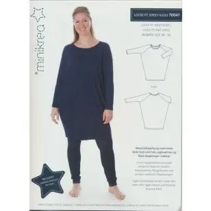 70047 Minikrea loose fit jersey kjole - Snitmønstre Minikrea