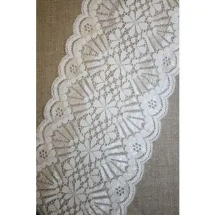 Strækblonde hvid, 140 mm. - Blonder