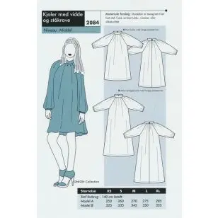 Onion 2084- Kjole med vidde og ståkrave - Snitmønstre Onion til voksne