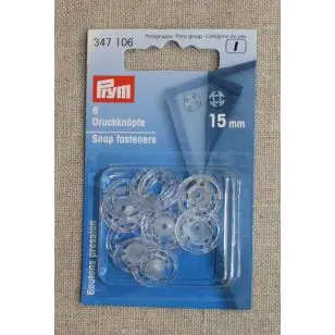 Trykknap klar Prym 15 mm. - Tryklåse og Trykknapper