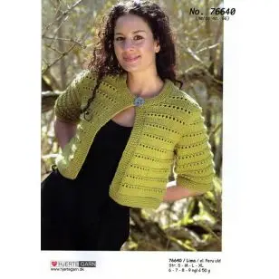 76640 Lille jakke m/ 3/4 ærmer - Pind 5-5½