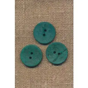Kokos knap i flaskegrøn 20 mm. - Træ- og Horn-knapper