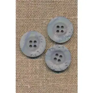 4-huls knap krakeleret lys lavendel-blå, 20 mm. - Knapper Rød/lyserød/lilla