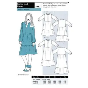 Onion 2087- Kjole med flæser - Snitmønstre Onion til voksne