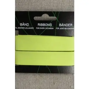 5 meter bomulds-skråbånd, lime-gul - Skråbånd 5 meter kort