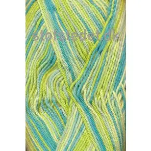 Cotton nr. 8 Print, lysegul/lime/aqua - P: 2½-3½ Cotton 8/4 print
