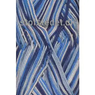Cotton nr. 8 Print, lyseblå/marine/koboltblå - P: 2½-3½ Cotton 8/4 print