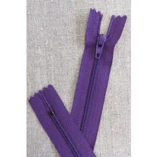 18 cm plast lynlås i rød-lilla - Tilbud lynlåse