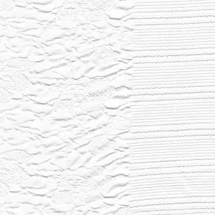 Jacquard jersey i hvid med blomster og elastikkant - Polyesterjersey