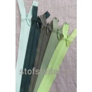 60 cm. Usynlige lynlåse - Grøn - 