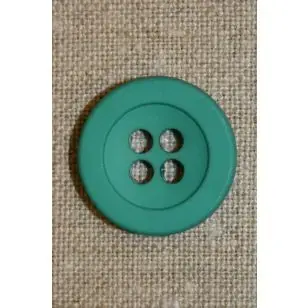 Irgrøn 4-huls knap, 22 mm. - Knapper Grøn, gul og orange