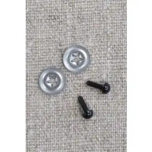 Bamse Øjne m/låsering/sikkerhedsøjne 4,5 mm. sort - Hobby