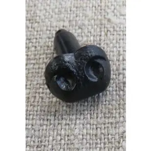 Bamse-/ Dyrenæse m/låsering 12 mm. sort - Hobby