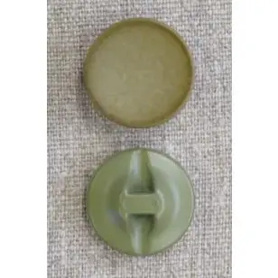 Rund knap krakeleret i oliven-brun, 25 mm. - Knapper Grøn, gul og orange