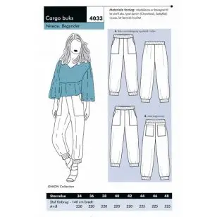 Onion 4033 Cargo buks - Snitmønstre Onion til voksne