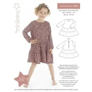 33030 Minikrea Kjole med flæser - Snitmønstre Minikrea