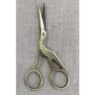 Storkesaks i antik guld 11½ cm. - Sakse