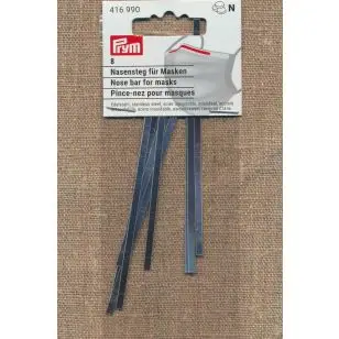 Næse bøjle til maske 3x101 mm. i sølv - 