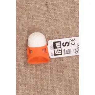 Fingerbøl Ergonomisk small i orange - Småting og Sytilbehør