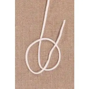 Super blød rund elastik 3 mm. hvid - mundbind - Elastik og kantelastik