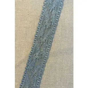 Spartel-/tyl blonde i støvet petroliumsgrøn, 50 mm. - Fast blonde