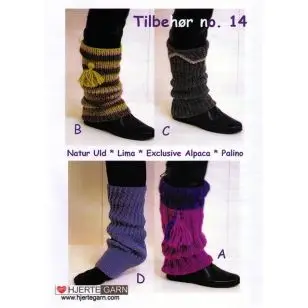 Tilbehør no. 14 strikopskrift Benvarmere - Strikkeopskrift tilbehør/filt